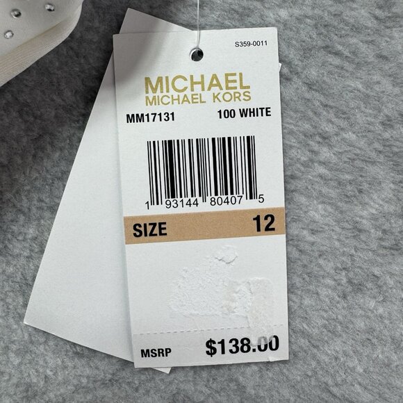 Michael Kors Swimsuit 12 One Piece White Studded Rhinestones Bride Honeymoon - Picture 4 of 11